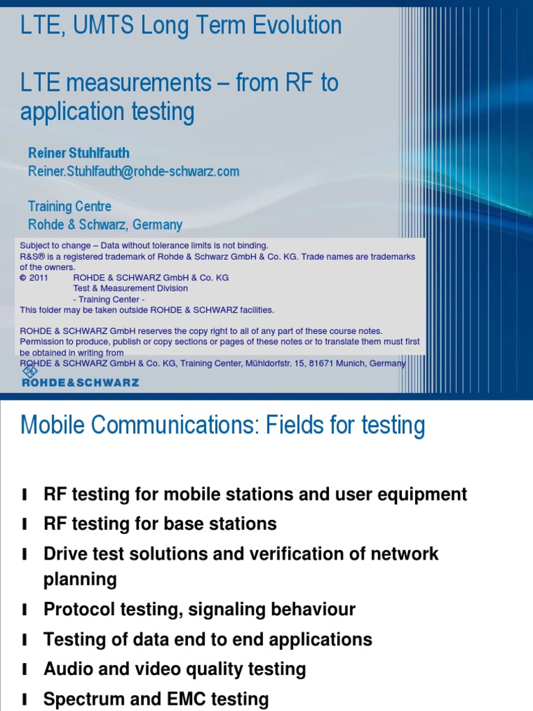 Lte Measurementspdf Pdf Pdf