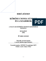 Biro Jozsef - Korosi Csoma Sandor Es A Szabirok PDF