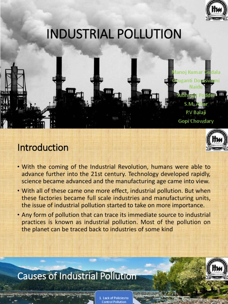 Controlling Industrial Pollution: Solutions | PDF | Pollution | Water ...
