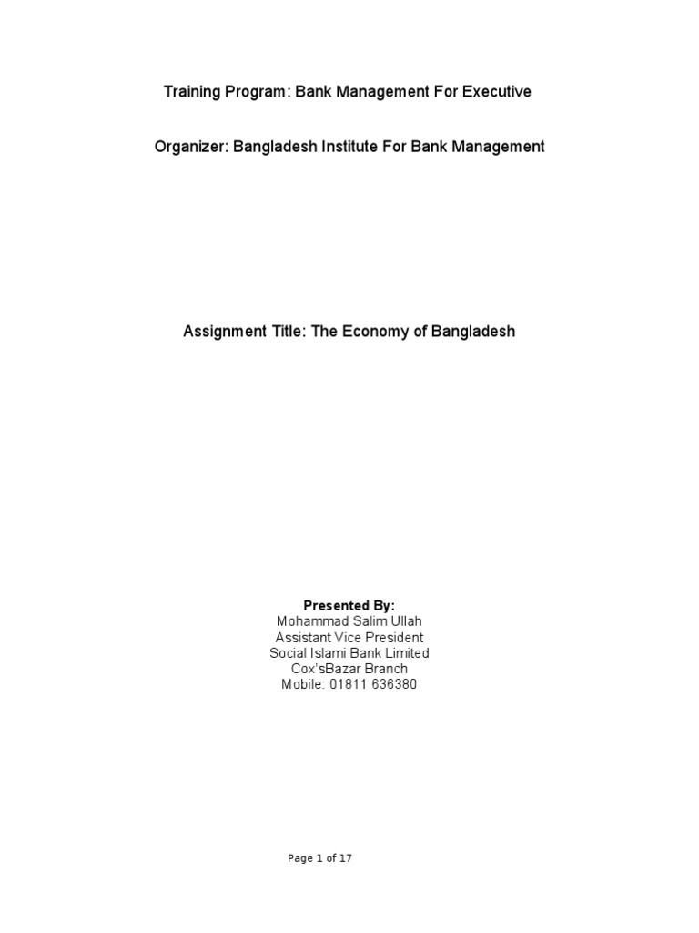 Overview of Bangladesh's Economy | PDF | Economies | Business