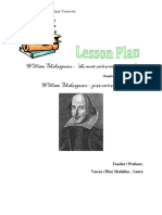 Plan Lectie W.shakespeare
