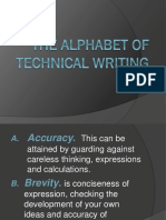 The Alphabet of Technical Writing