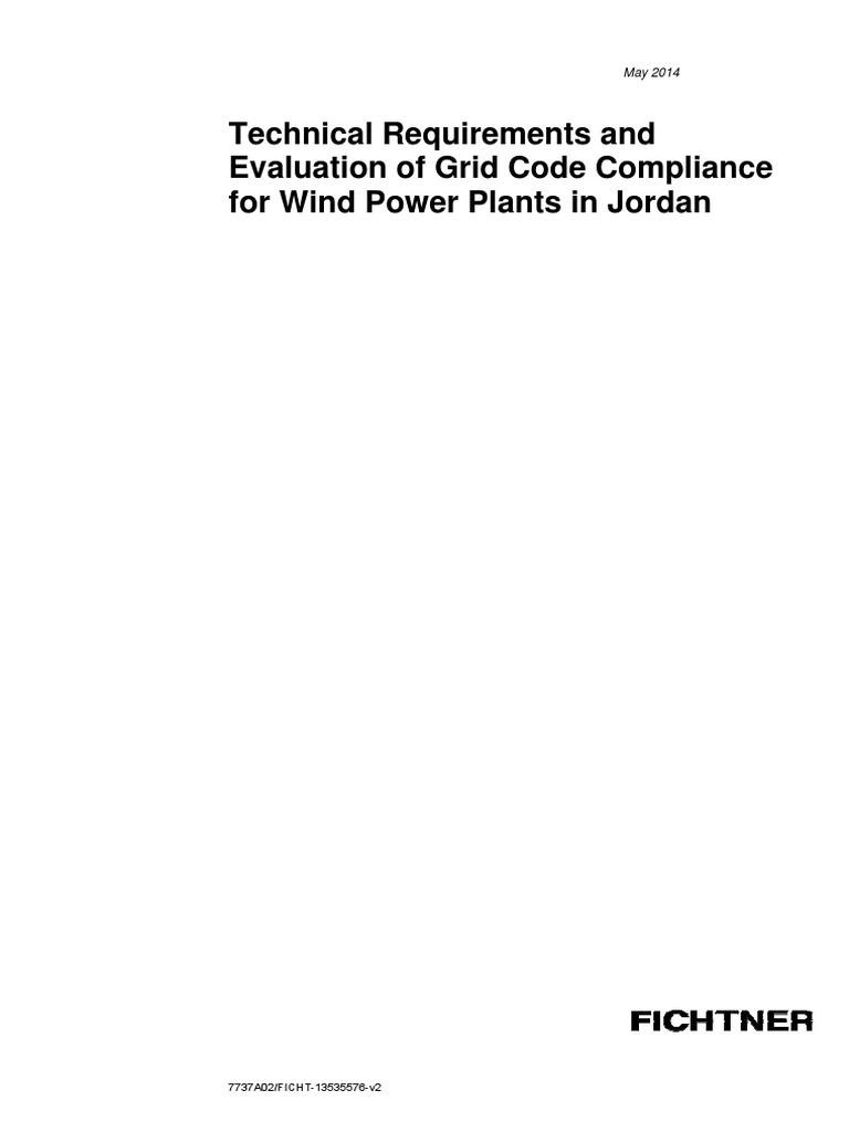 Wind Power Plant Grid Code Compliance in Jordan | PDF | Ac Power ...