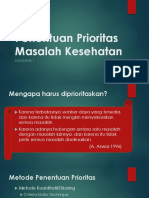 Penentuan Prioritas Masalah Kesehatan