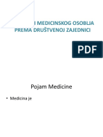 Dužnosti Medicinskog Osoblja Prema Društvenoj Zajednici