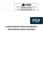 CLASIFICACION DE AREAS PELIGROSAS Y SELECCION DE EQUIPO ELECTRICO.pdf