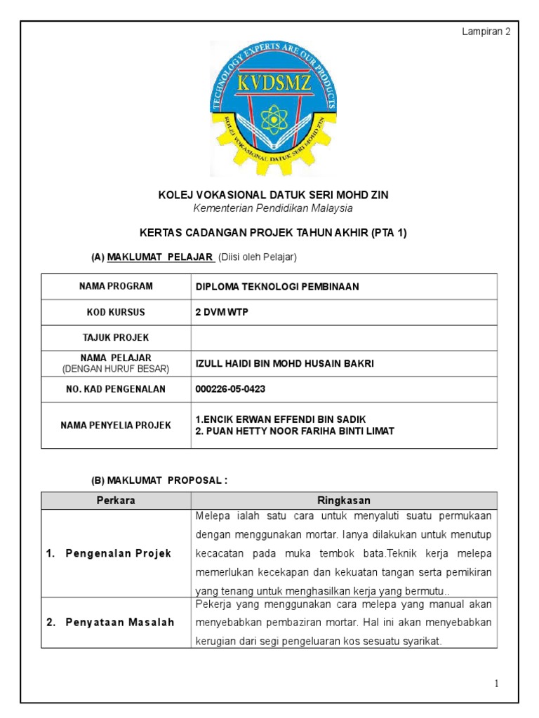 Kertas Cadangan Pta 1