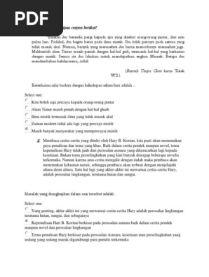 Cermati Kutipan Cerpen Berikut Pdf