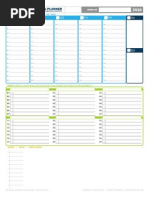 7 habits weekly planner clean template sports