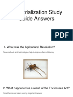 Industrialization Study Guide Answers