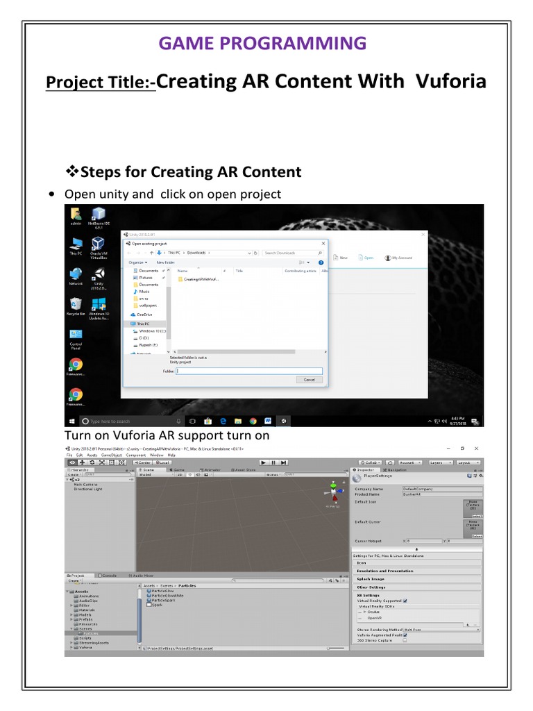 Creating AR Content with Vuforia | PDF | Computing Platforms | System ...