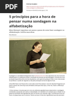 5 Principios Para a Hora de Pensar Numa Sondagem Na Alfabetizacao