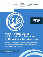 Relatoría / Memoria - Foro Internacional de Protección Social en República Dominicana