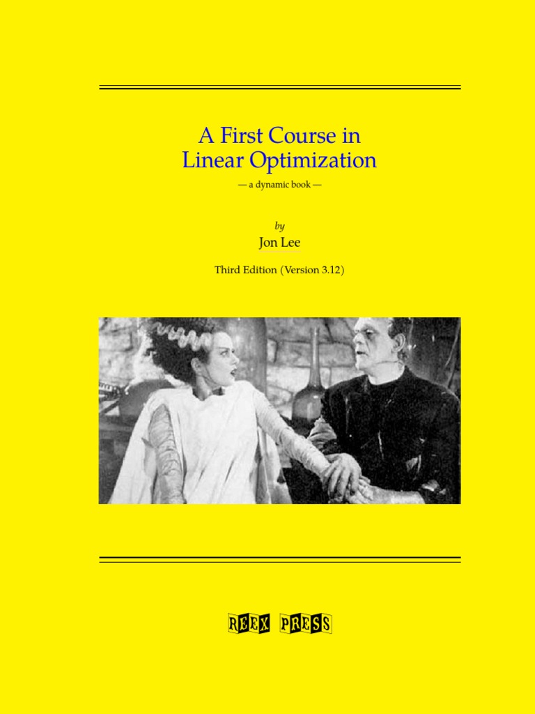 A First Course In Linear Optimization | PDF | Matrix (Mathematics.
