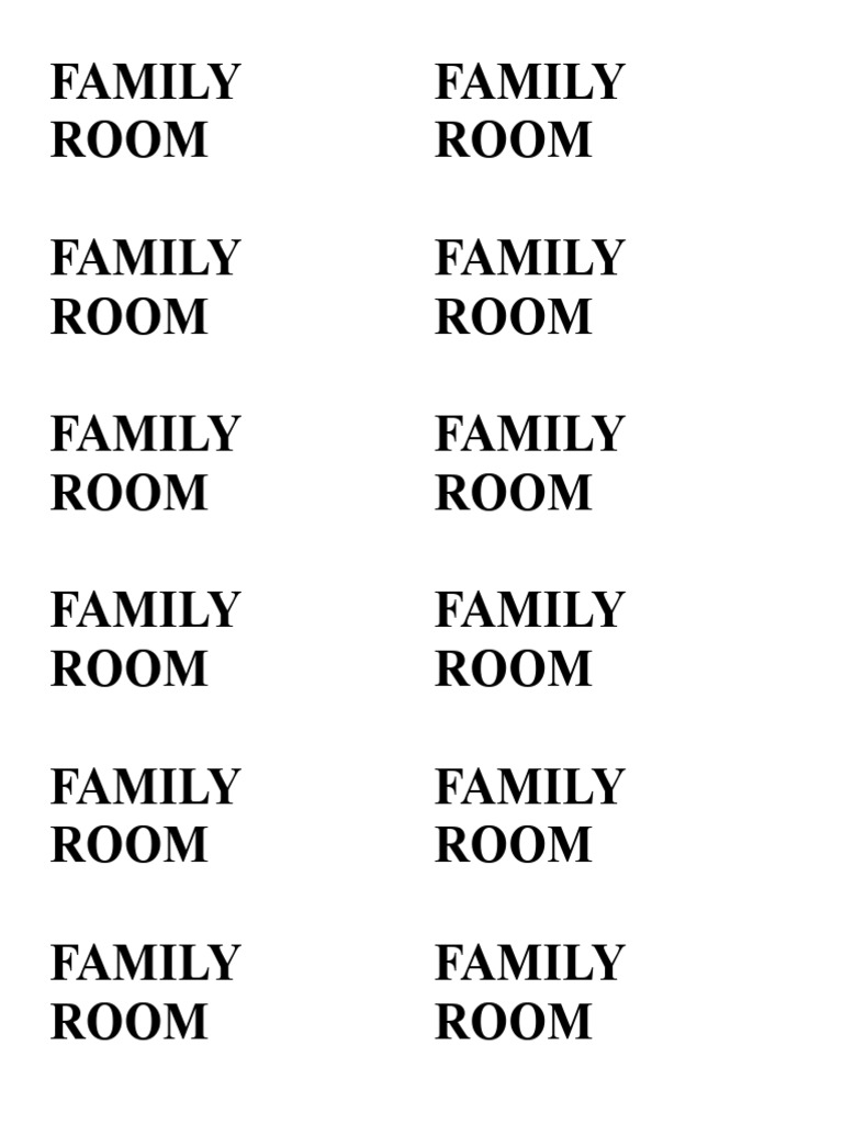 Box Labels-Family Room | PDF