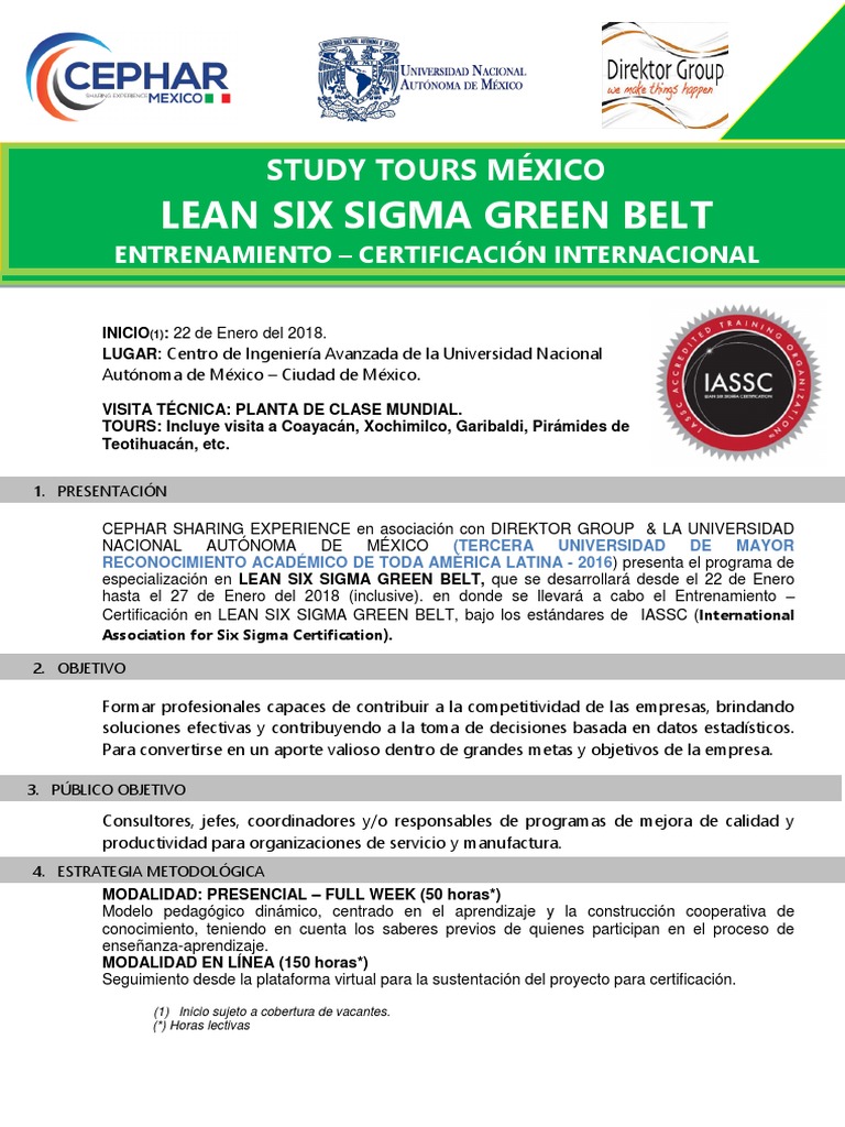 Certificación Lean Six Sigma Green Belt | PDF | Six Sigma | Procesos de ...
