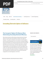 Grounding Electrode Sphere of Influence