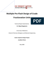 Multiple Pre Flash Design of Crude Fractionation Units: Technical Report Submitted To