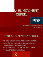 Tema 4. - El Moviment Obrer.