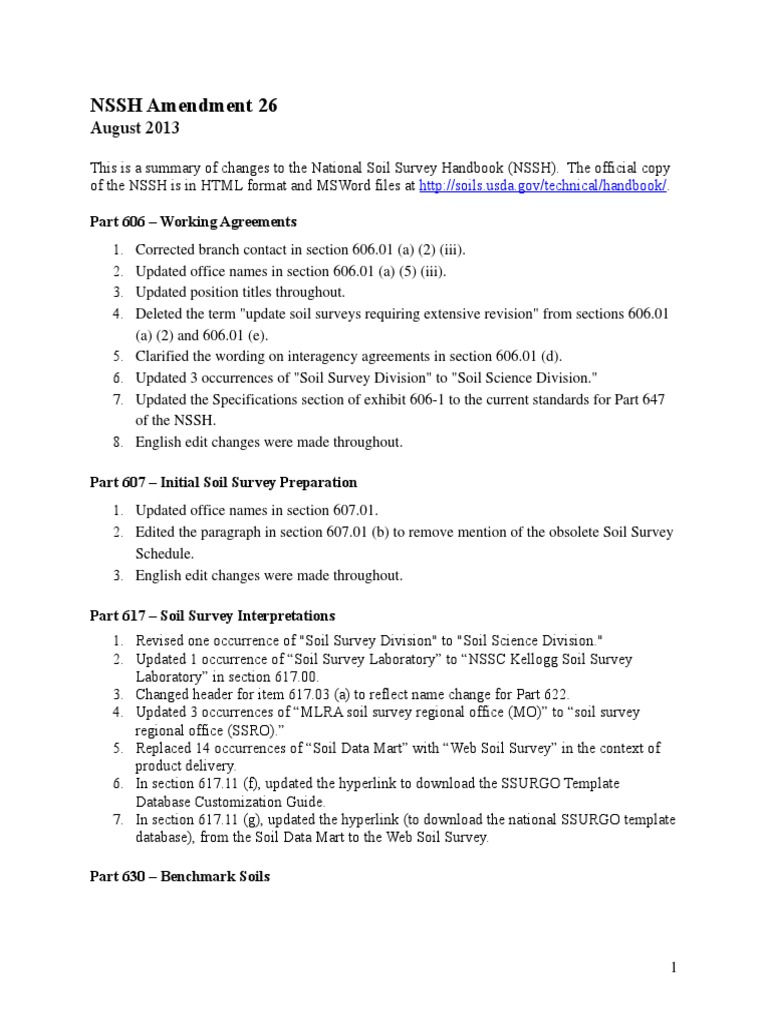 NSSH Amendment 26 Summary 2013 | PDF | Web Page | Databases