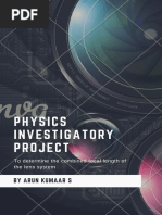 Physics Investigatory Project: To Determine The Combined Focal Length of The Lens System