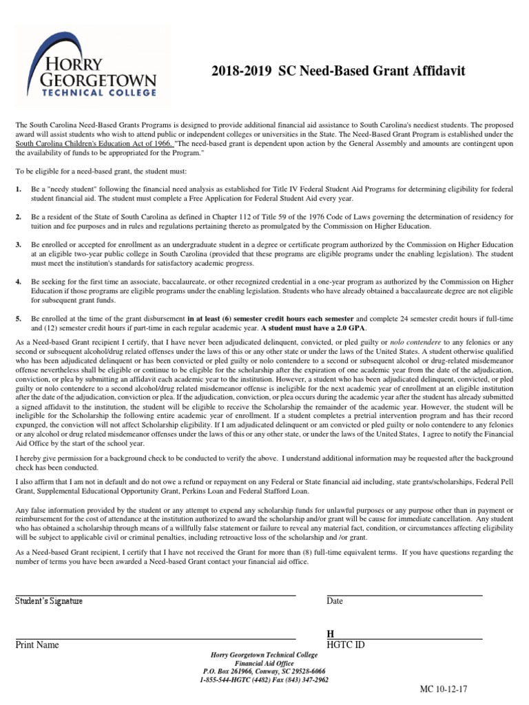 20182019 SC NeedBased Grant Affidavit Print Name HGTC Id PDF