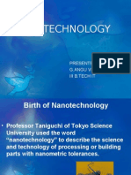 Nanotechnology: Presented by G.Angu Vignesh Guru Iii B.Tech It