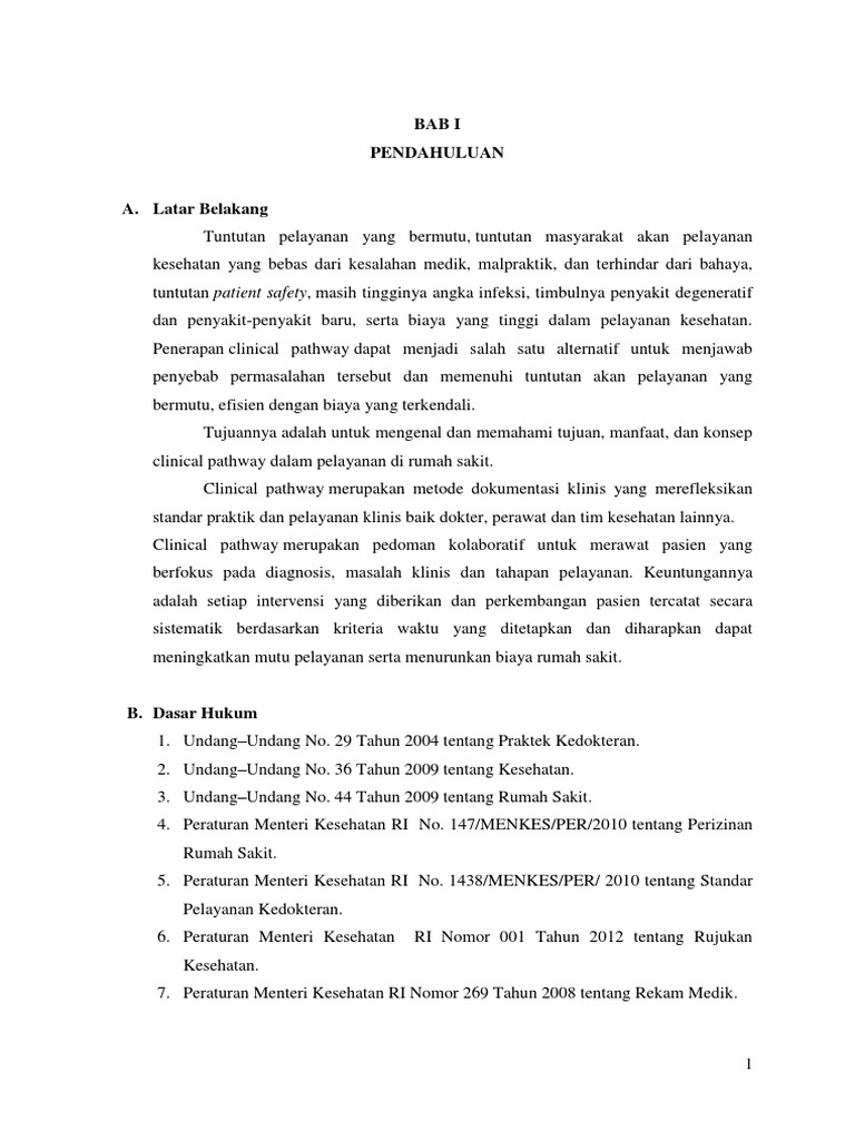 Panduan Clinical Pathways | PDF
