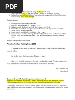 Report Format