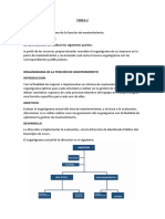 Organigrama de La Funcion de Mantenimiento