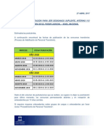 Cronograma Fechas de Publicación Proceso de Habilitación 2018 - 2019 PDF