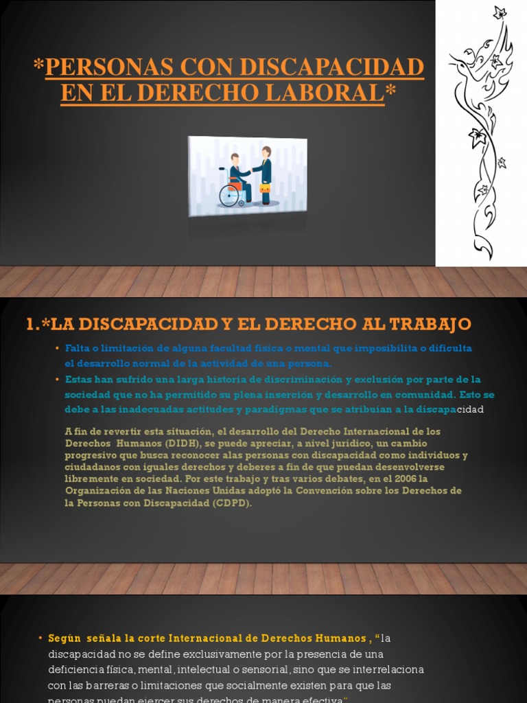 Personas Con Discapacidad en El Derecho Laboral | PDF | Invalidez ...