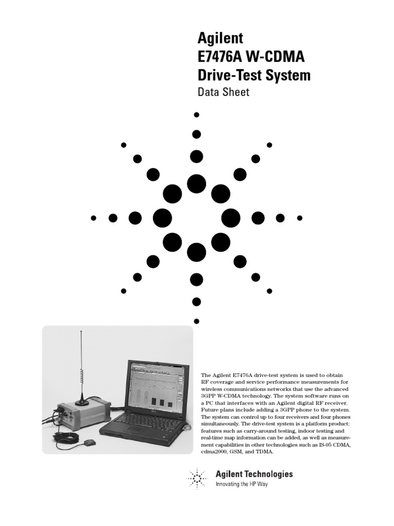 Agilent W-CDMA Drive-Test System E7476AAgilent W-CDMA Drive-Test System E7476A