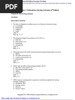 Mosbys Textbook For Nursing Assistants 8th Edition Sorrentino Test Bank