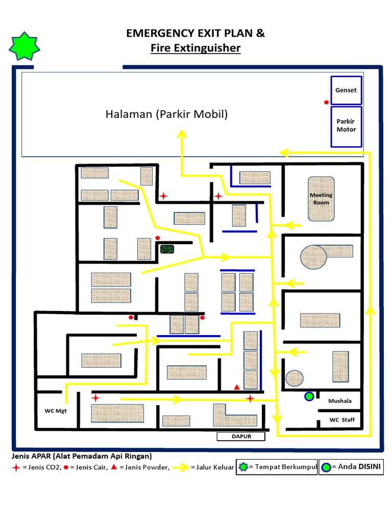 Emergency Exit Plan and Fire Safety Guide | PDF