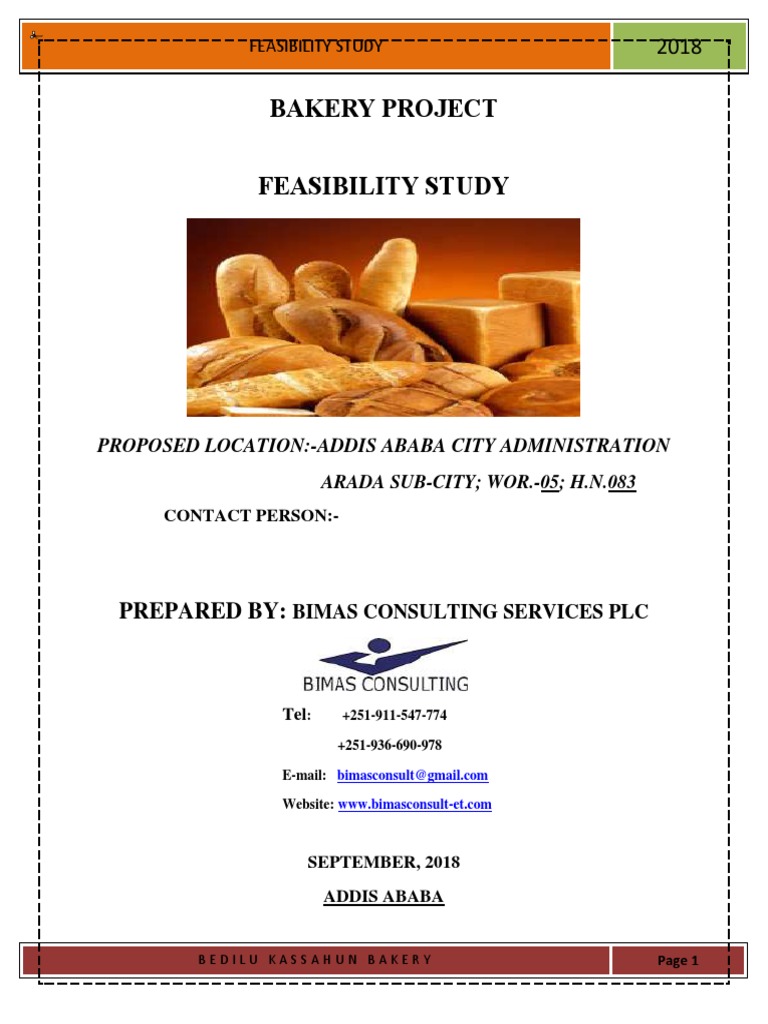 Bakery Feasibility Study in Ethiopia | PDF | Economic Growth | Breads