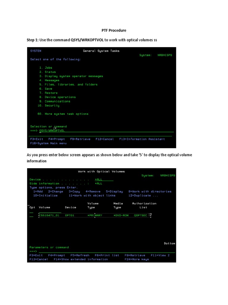 PTF Installation Procedure Guide | PDF