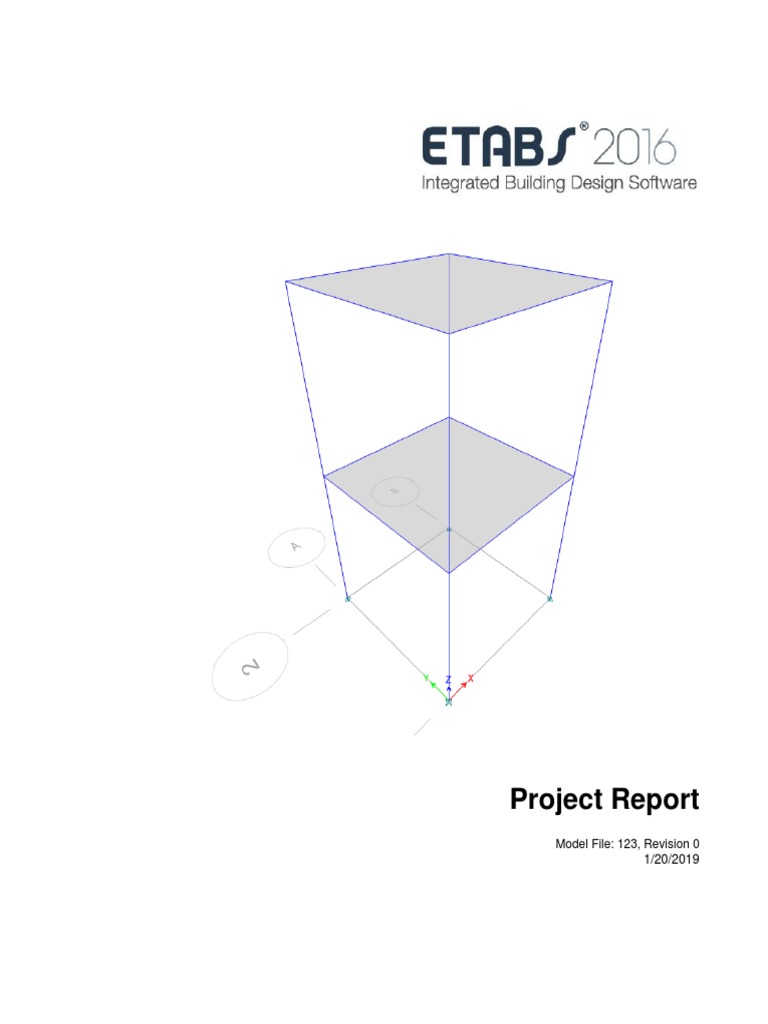 ETABS Project Report and Mass Summary | PDF | Beam (Structure) | Concrete