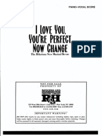 I Love You, You'Re Perfect... Now Change - Songbook