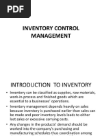 Chapter 3 - Inventory Control Management