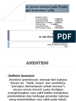 Teknik Intubasi General Anestesi Dengan Kontraktur Axila