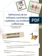 Definiciones de Los Enfoques Cuantitativo y Cualitativo, Sus Similitudes y Diferencias