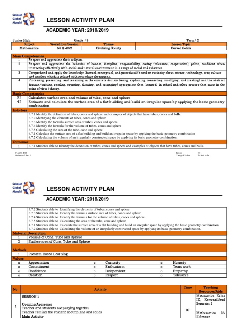 Ald JH Lap Math Y9 Term 2 Week 6 1819 | PDF | Area | Learning