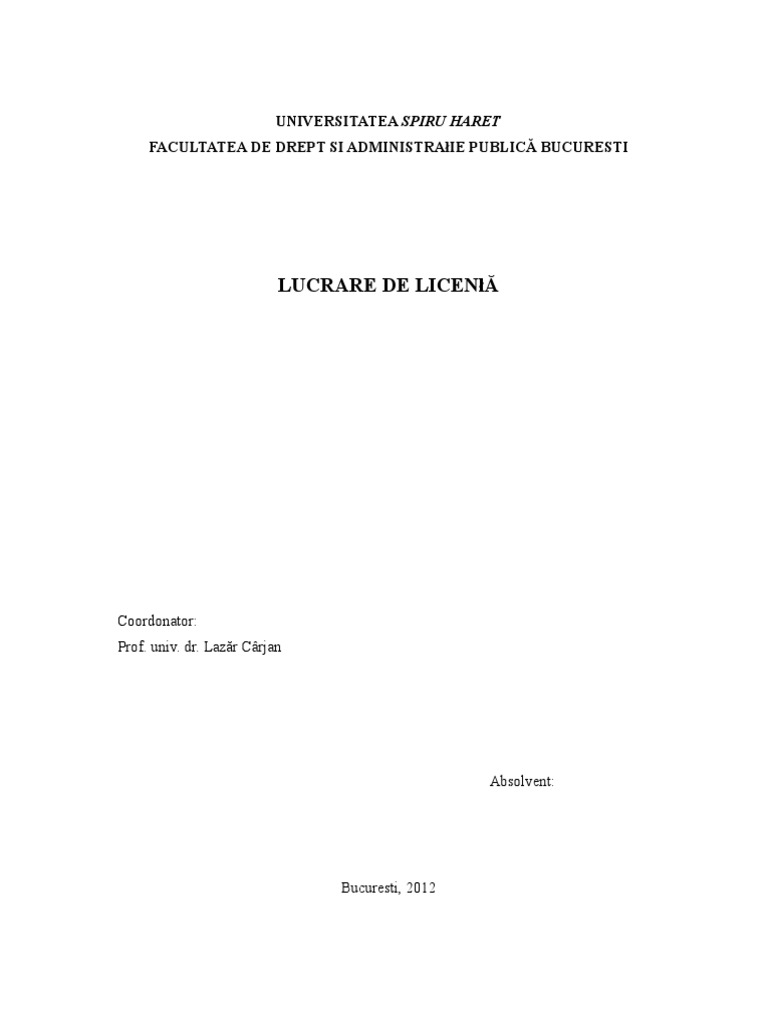 Licenta Perchezitia | PDF