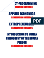 Applied Economics Entrepreneurship: Nciii Ict-Programming