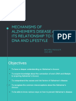 Mechanisms of Alzheimer'S Disease and Its Relationship To One'S Dna and Lifestyle