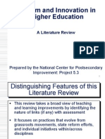 Reform and Innovation in Higher Education: A Literature Review