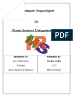 HRMS Dissertation Report