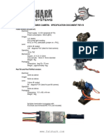 600Tvl FPV Tuned Cmos Camera Specification Document Rev B: Fixed Version (No Pan/tilt)