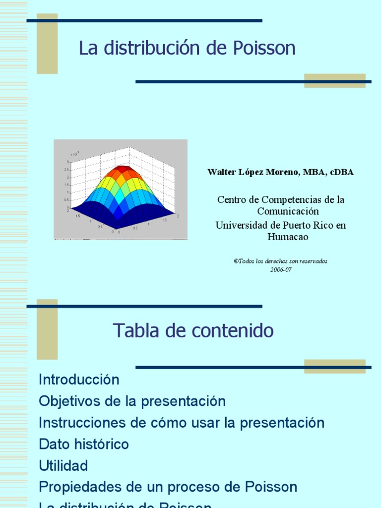 Modulo Sobre La Distribucion de Poisson | PDF | Distribución de veneno ...